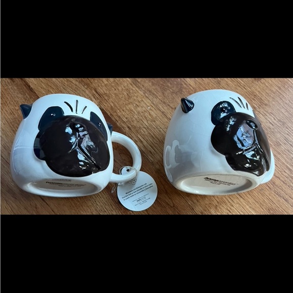 Black and White pug dog mugs one set of two - Picture 6 of 10